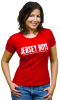 Jersey Boys the Broadway Musical -  Ladies Red Logo T-Shirt 